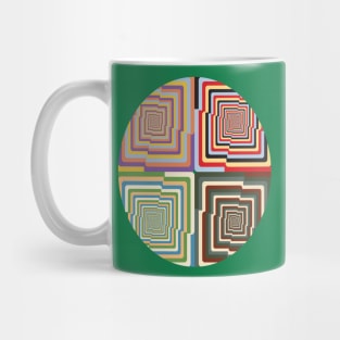 Optical illusion psychedelic rectangles Mug